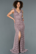Long Lavender Laced Mermaid Prom Dress ABU1184