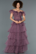 Long Lavender Engagement Dress ABU1373