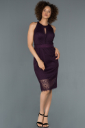 Dark Purple Short Invitation Dress ABK784