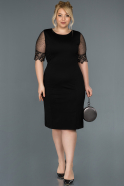 Black Short Oversized Evening Dress ABK829