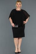 Black Short Oversized Evening Dress ABK830