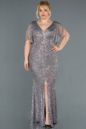 Grey Long Mermaid Prom Dress ABU672