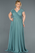 Long Firuze Plus Size Evening Dress ABU025