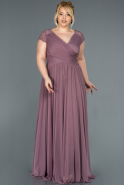 Long Lavander Plus Size Evening Dress ABU025