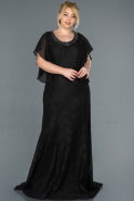 Long Black Oversized Mermaid Evening Dress ABU474