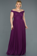 Purple Long Oversized Evening Dress ABU354