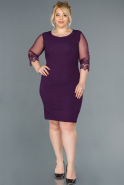 Short Purple Oversized Evening Dress ABK018