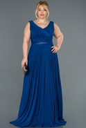 Long Sax Blue Oversized Evening Dress ABU004
