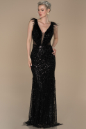 Black Long Engagement Dress ABU1396
