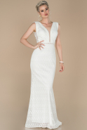 White Long Evening Dress ABU1399