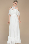 Long White Evening Dress ABU1388