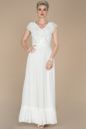 Long White Evening Dress ABU1389