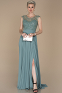 Long Turquoise Engagement Dress ABU1390