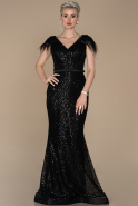 Black Long Mermaid Evening Dress ABU1380