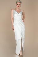 White Long Engagement Dress ABU564