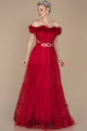 Red Long Engagement Dress ABU1397