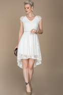 Short White Invitation Dress ABK834