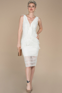 White Short Invitation Dress ABK757
