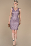 Short Lavender Invitation Dress ABK838