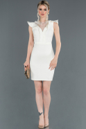 Short White Invitation Dress ABK777