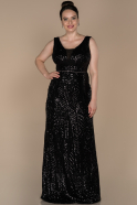Long Black Oversized Evening Dress ABU1407