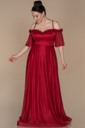 Long Red Plus Size Evening Dress ABU1405