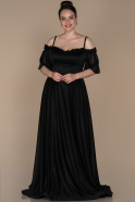 Long Black Plus Size Evening Dress ABU1405