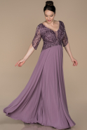 Long Lavender Plus Size Evening Dress ABU1409