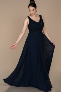 Long Navy Blue Oversized Evening Dress ABU1406