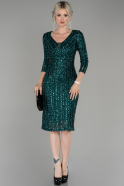 Emerald Green Short Invitation Dress ABK851