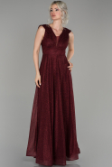 Burgundy Long Prom Gown ABU1356
