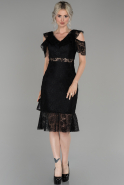 Black Short Invitation Dress ABK854