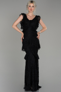 Long Black Mermaid Evening Dress ABU627