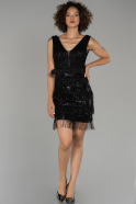 Short Black Invitation Dress ABK856