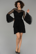 Short Black Invitation Dress ABK855