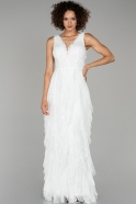 Long White Engagement Dress ABU1451