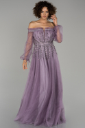 Long Lavender Engagement Dress ABU1452