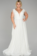 White Long Engagement Dress ABU1048