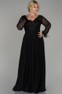 Black Long Oversized Evening Dress ABU1322