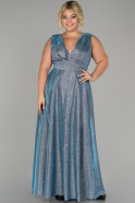 Turquoise Long Oversized Evening Dress ABU1463
