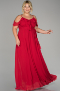 Red Long Plus Size Evening Dress ABU1449