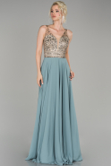 Long Turquoise Engagement Dress ABU1366