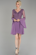 Short Lavender Evening Dress ABK850