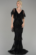 Black Long Mermaid Evening Dress ABU1434