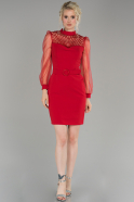 Red Short Evening Dress ABK859