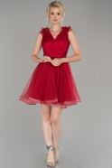 Red Short Invitation Dress ABK861