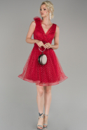 Red Short Invitation Dress ABK862