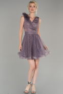 Lavender Short Invitation Dress ABK862