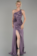 Lavender Long Satin Engagement Dress ABU1473