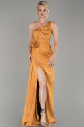 Saffron Long Satin Engagement Dress ABU1473